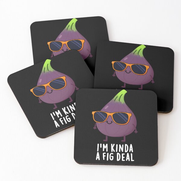 Item preview, I'm Kinda A Fig Deal Funny Fruit Puns (Dark BG) designed and sold by punnybone.