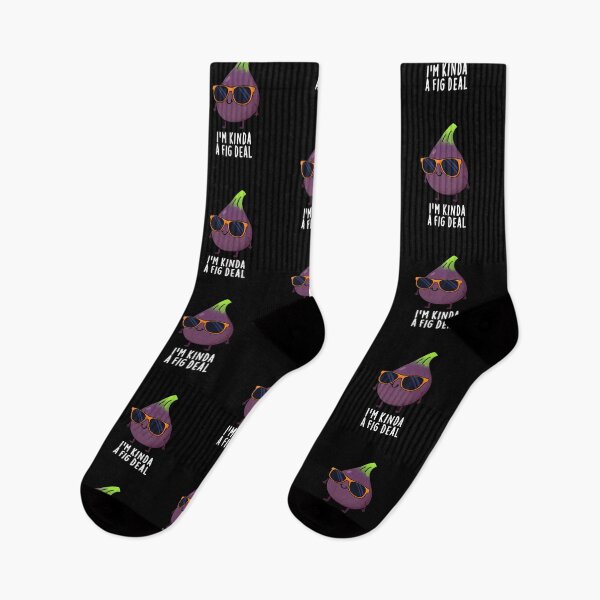 Item preview, I'm Kinda A Fig Deal Funny Fruit Puns (Dark BG) designed and sold by punnybone.