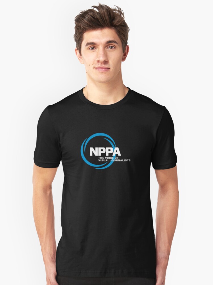 Alternate view of NEW NPPA SHUTTER SWIRL LOGO Slim Fit T-Shirt
