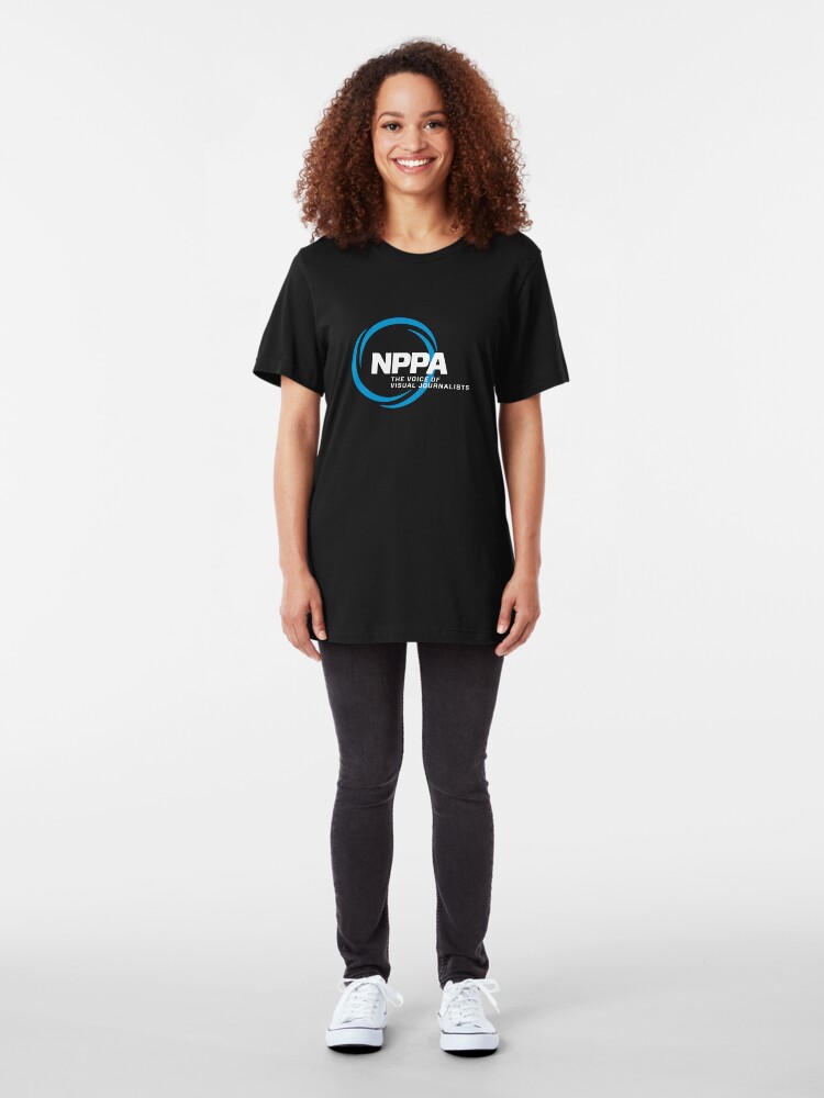 Alternate view of NEW NPPA SHUTTER SWIRL LOGO Slim Fit T-Shirt