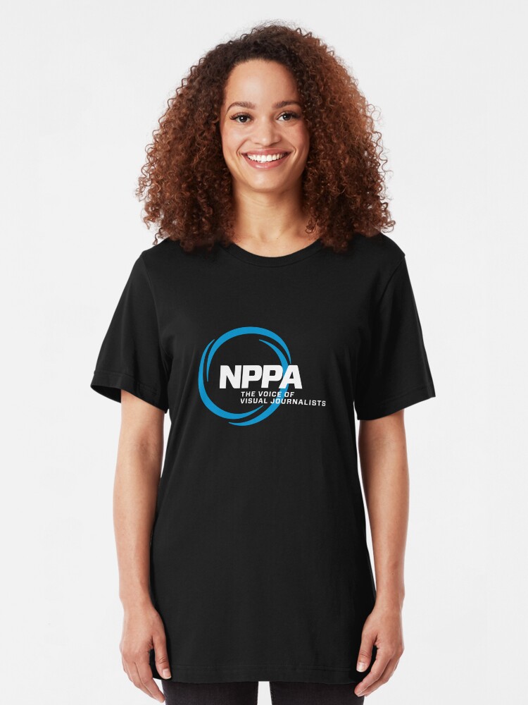 Alternate view of NEW NPPA SHUTTER SWIRL LOGO Slim Fit T-Shirt