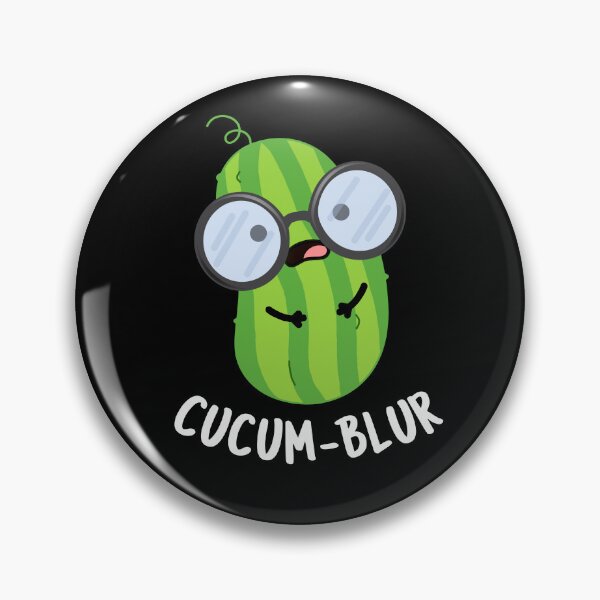 Item preview, Cucum-blur Funny Cucumber Puns (Dark BG) designed and sold by punnybone.
