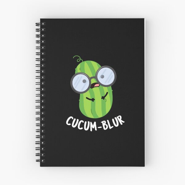Item preview, Cucum-blur Funny Cucumber Puns (Dark BG) designed and sold by punnybone.