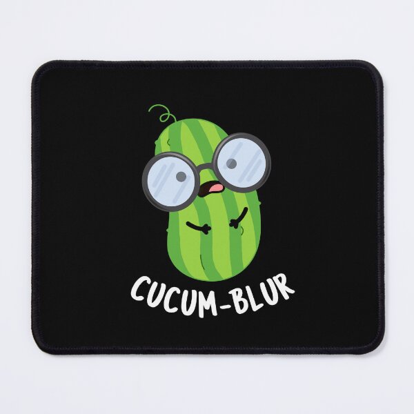 Item preview, Cucum-blur Funny Cucumber Puns (Dark BG) designed and sold by punnybone.