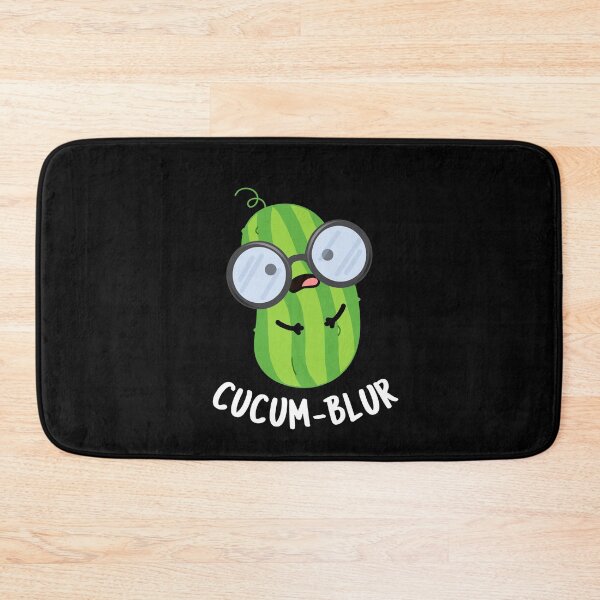 Item preview, Cucum-blur Funny Cucumber Puns (Dark BG) designed and sold by punnybone.