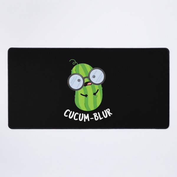 Item preview, Cucum-blur Funny Cucumber Puns (Dark BG) designed and sold by punnybone.