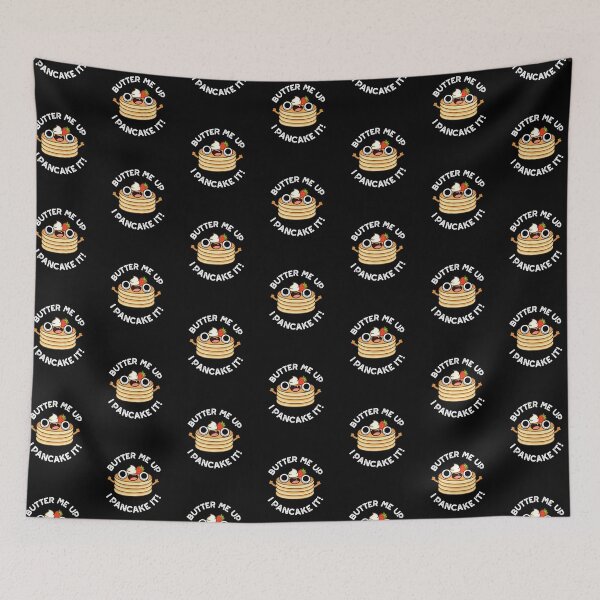 Item preview, Butter Me Up I Pancake It Funny Food Puns (Dark BG) designed and sold by punnybone.