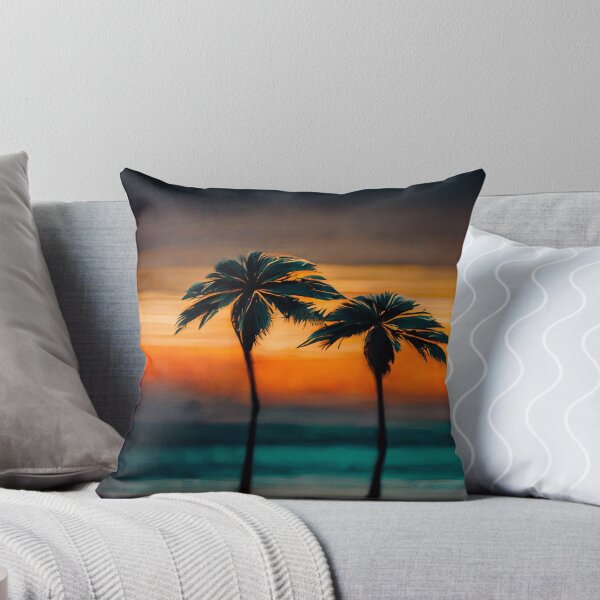 Item preview, Sunset with Palm Trees On The Beach designed and sold by Gustavo Navarro.