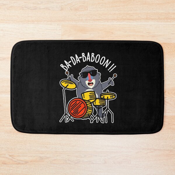 Item preview, Ba-da-ba-boon Funny Baboon Puns (Dark BG) designed and sold by punnybone.