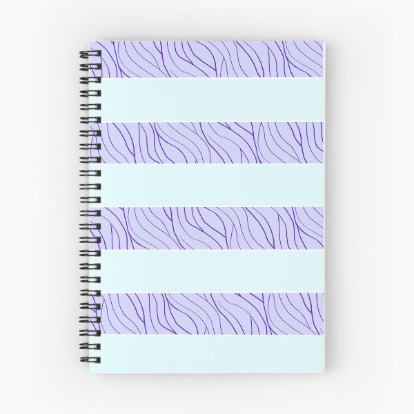 Item preview, Light Blue & Purple Striped With Abstract Pattern designed and sold by yournextjournal.