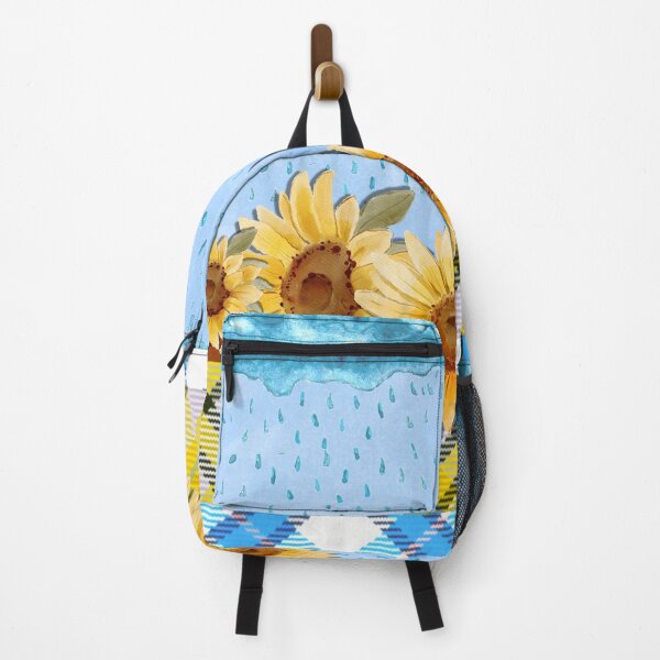 Item preview, Plaid Rainy Day Sunflowers designed and sold by SimplyMe-Plus.