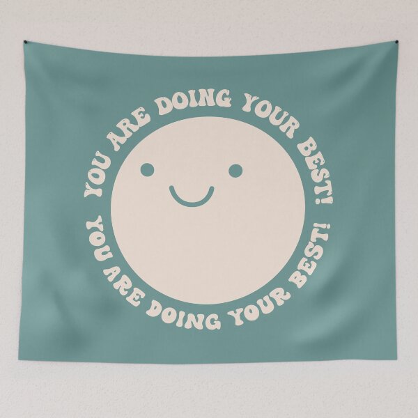 Item preview, You Are Doing Your Best! Groovy Cute Smiley face  designed and sold by bolimj.