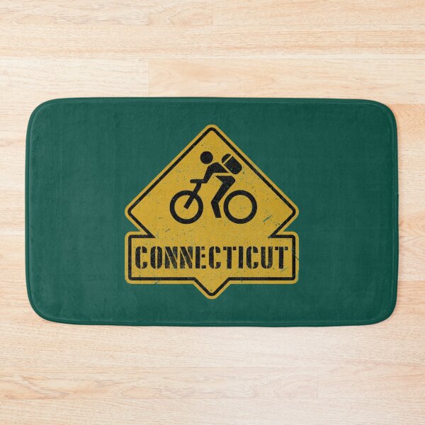 Item preview, Connecticut downhill biking warning sign   designed and sold by StateAndCountry.