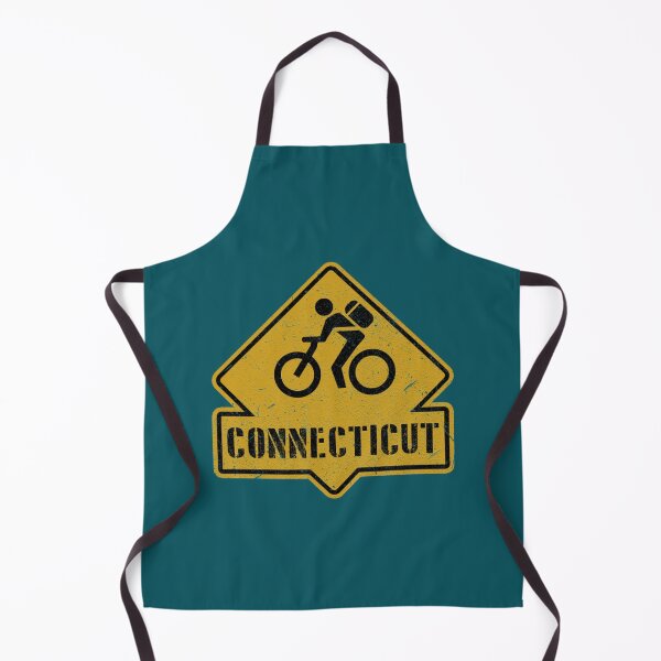 Item preview, Connecticut downhill biking warning sign designed and sold by StateAndCountry.