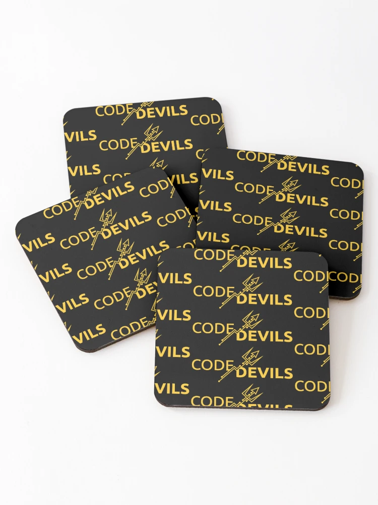 Thumbnail 1 of 5, Coasters (Set of 4), CodeDevils Gold designed and sold by CodeDevilsASU.