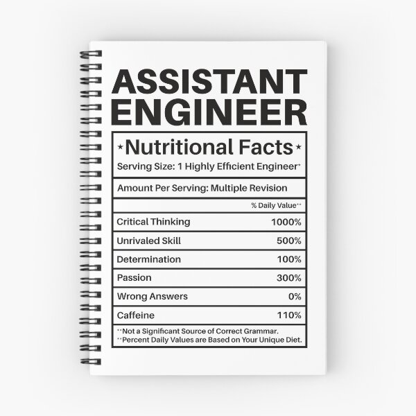 Item preview, Assistant Engineer Nutritional Facts: Funny Assistant Engineering Gift designed and sold by Adexyl.