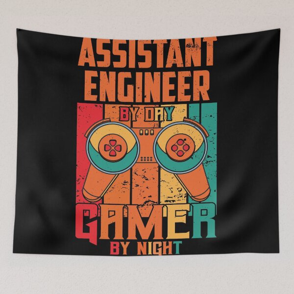 Item preview, Assistant Engineer By Day Gamer By Night: Funny Assistant Engineering Gift designed and sold by Adexyl.
