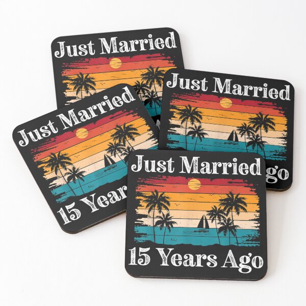 Item preview, Just Married 15 Year Ago Cruise Beach Matching Couples Funny designed and sold by Axelbergmann.