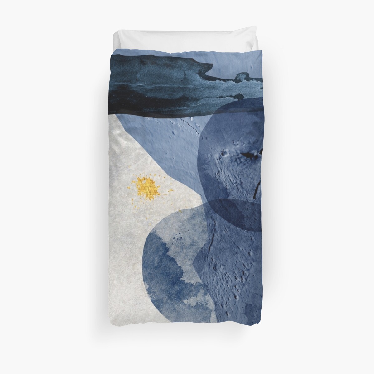 Abstract Navy And Gold Duvet Cover By Urbanepiphany Redbubble