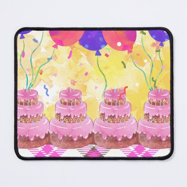 Item preview, Plaid Pink Cake and Balloons designed and sold by SimplyMe-Plus.