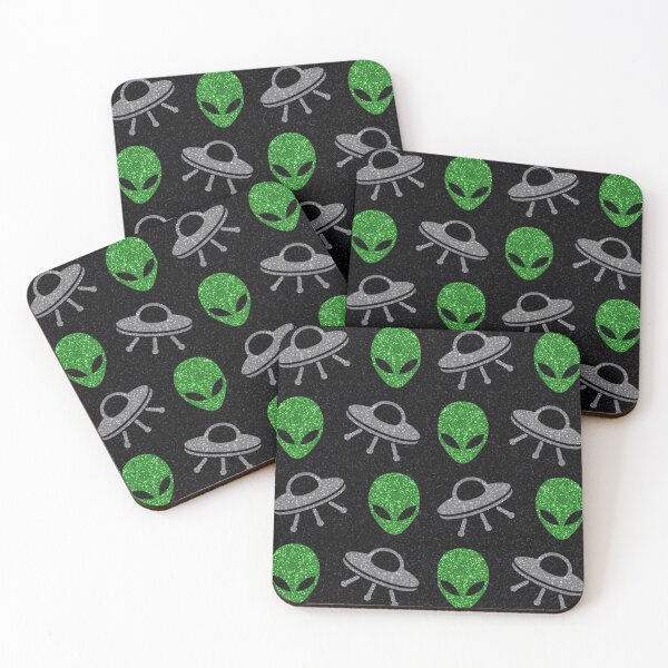 Item preview, "Make Contact" Alien UFO Pattern designed and sold by kmaydayart.