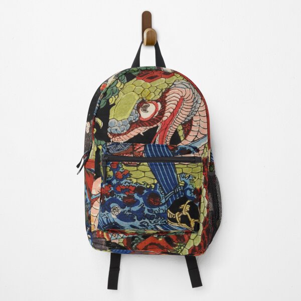 Item preview, SAMURAI FIGHTS GIANT SNAKE designed and sold by Madjack Tees Kiwi SuperStore.