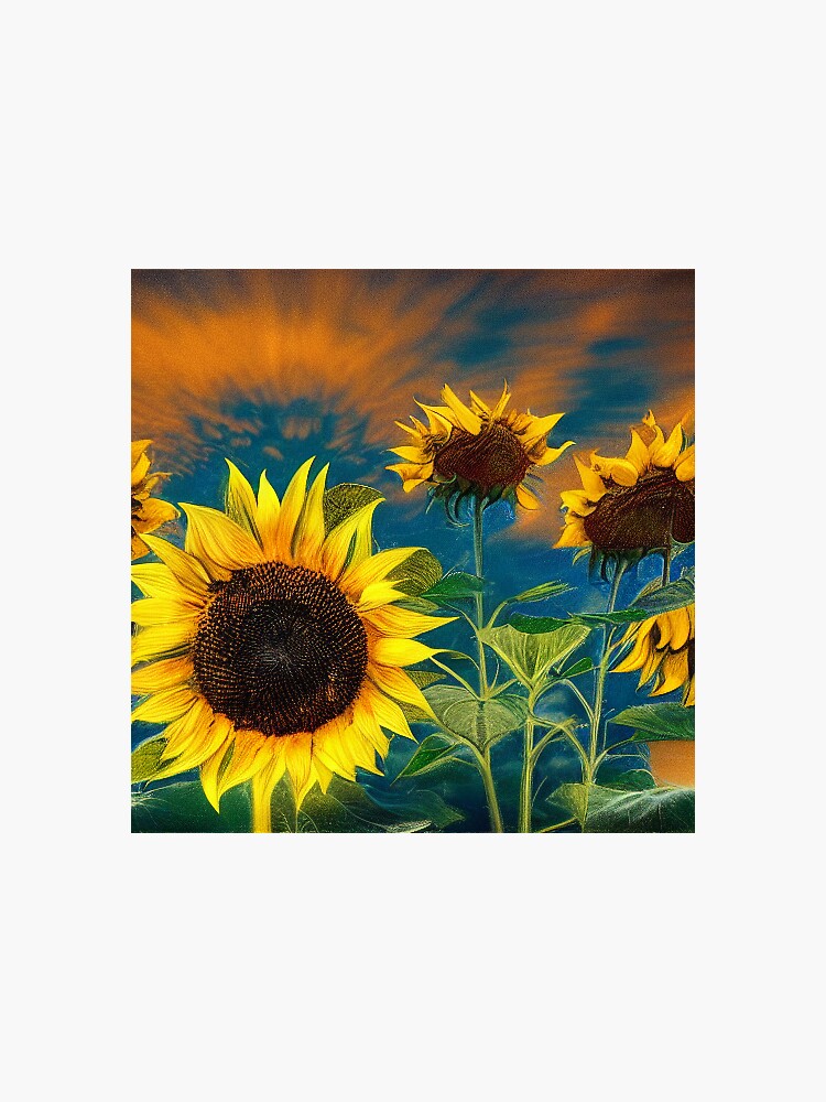 Thumbnail 3 of 3, Sticker, Shine Sunflowers - beautiful bright sunflower designed and sold by stillnessgifts.