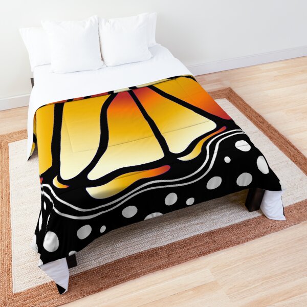 Beautiful Butterfly - Orange Comforter