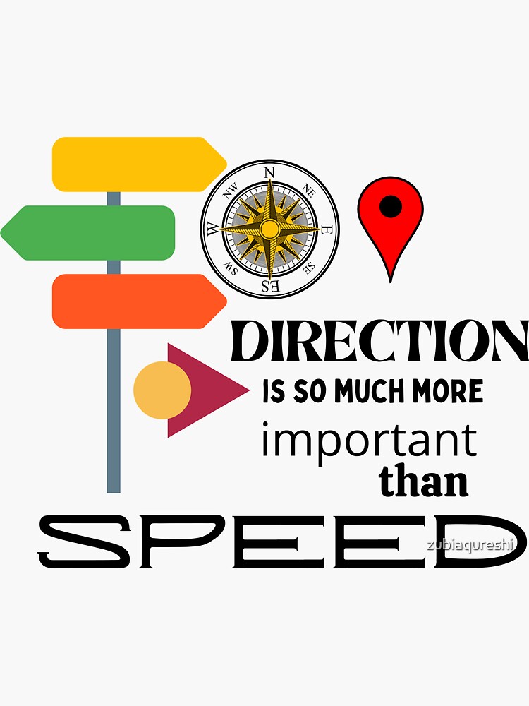Thumbnail 3 of 3, Sticker, DIRECTION designed and sold by zubiaqureshi.
