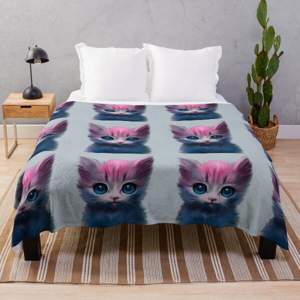 Item preview, Purple and Blue itty bitty kitty, 1 designed and sold by CrunchNut.