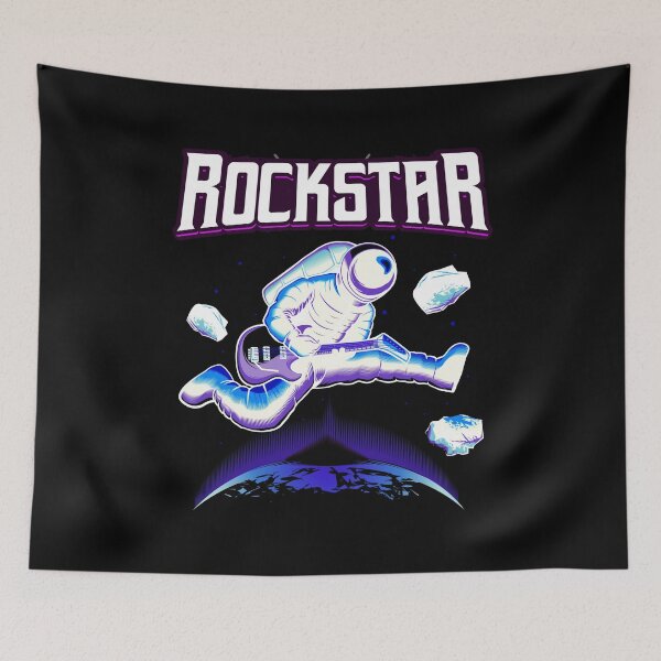 Item preview, Rockstar Astronaut playing guitar in Space designed and sold by BuxomBabe21.