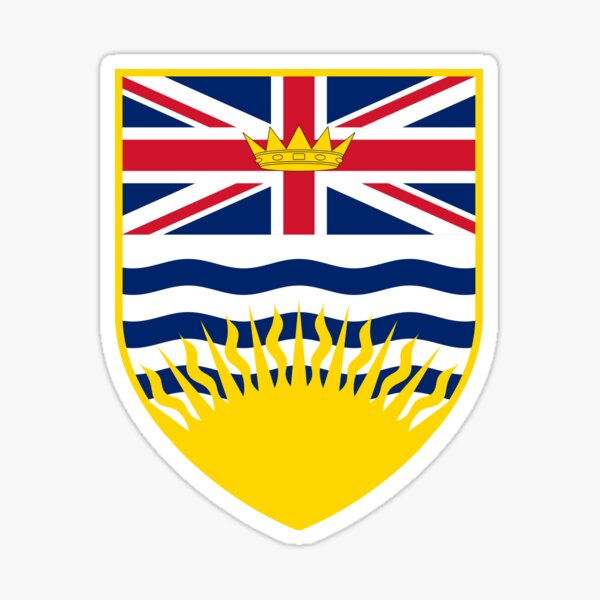 Coat of Arms of British Columbia, Canada Sticker
