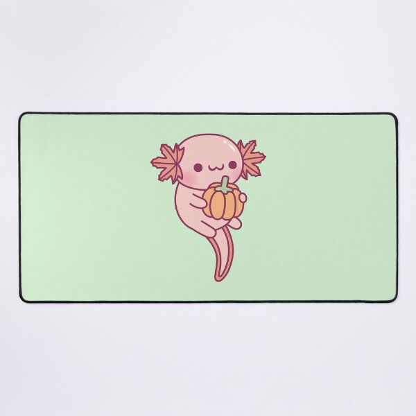 Item preview, Cute Axolotl With Pumpkin Autumn Leaves Gills designed and sold by rustydoodle.