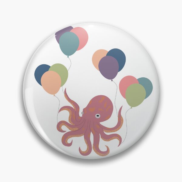 Item preview, Octopus with Balloons designed and sold by Eliza-Grace.
