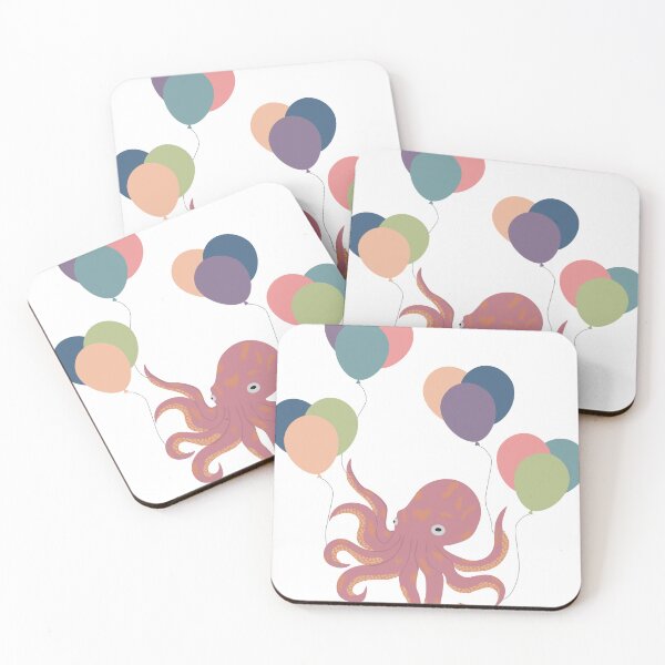 Item preview, Octopus with Balloons designed and sold by Eliza-Grace.