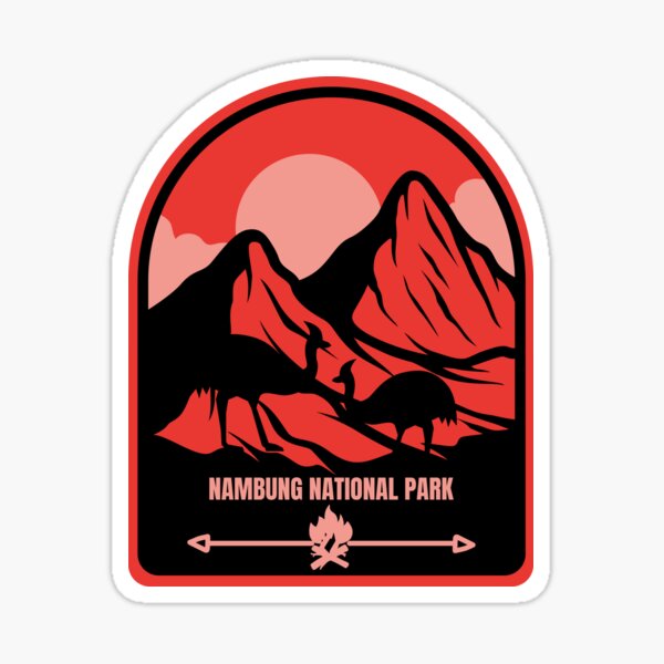 Retro Nambung National Park Australia Sticker