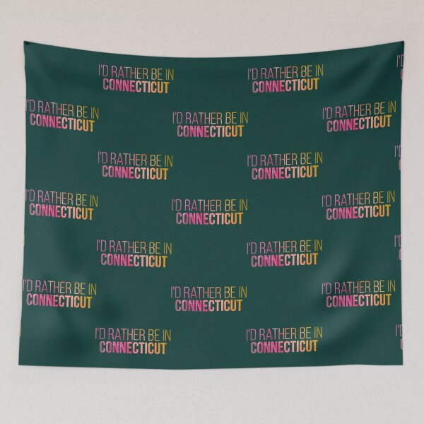Item preview, I_d Rather Be In Connecticut in Watercolor   designed and sold by minusfives.