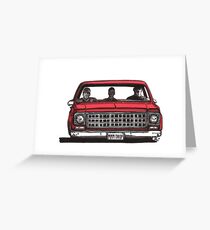 MMM DROP in red Greeting Card