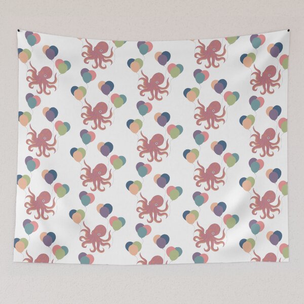 Item preview, Octopus with Balloons designed and sold by Eliza-Grace.