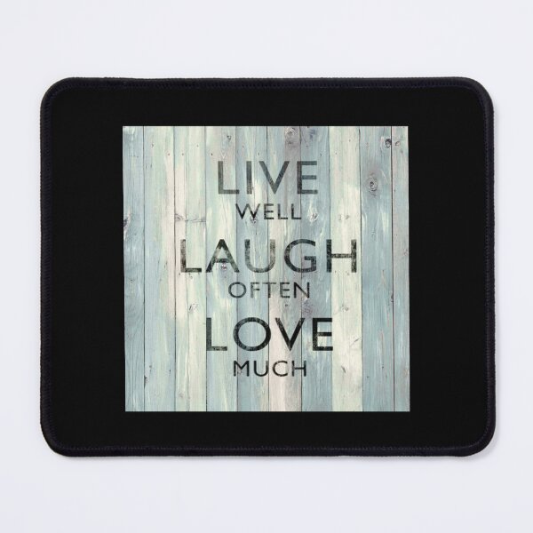 Item preview, Live Well Laugh Often Love Much On Wood designed and sold by minusfives.