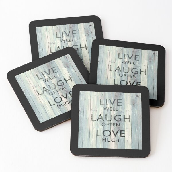 Item preview, Live Well Laugh Often Love Much On Wood   designed and sold by minusfives.