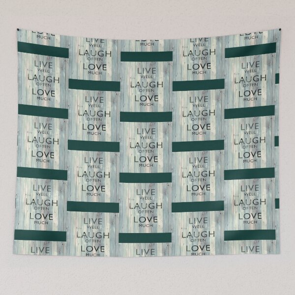 Item preview, Live Well Laugh Often Love Much On Wood   designed and sold by minusfives.
