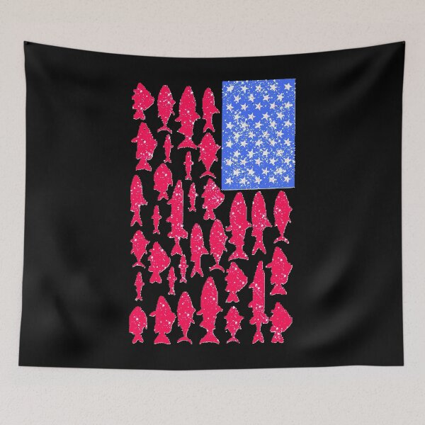 Item preview, Fishing American Flag - Fishing Flag designed and sold by GloriaScheidi26.