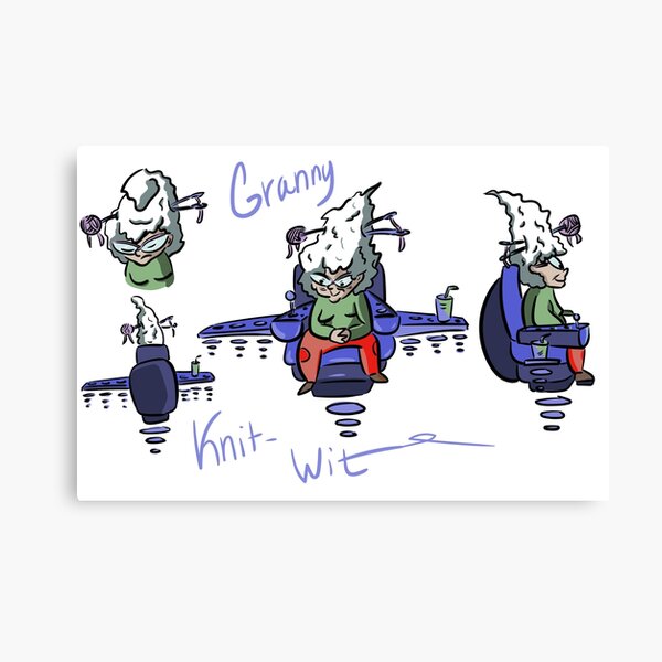 Granny Knit Wit Canvas Print
