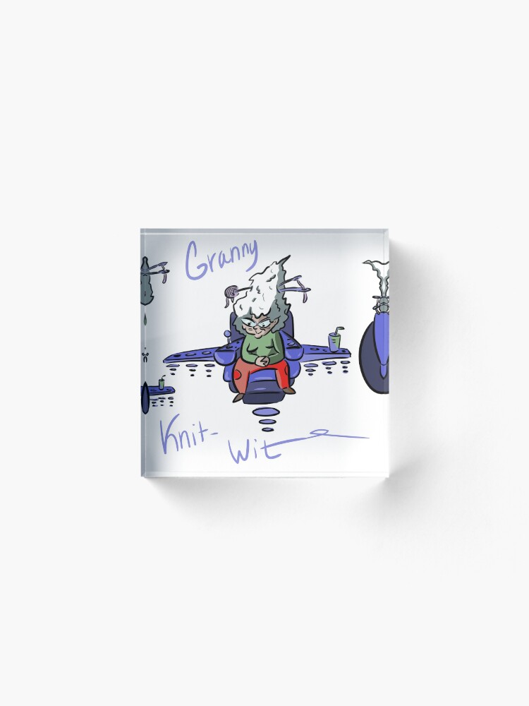 Alternate view of Granny Knit Wit Acrylic Block