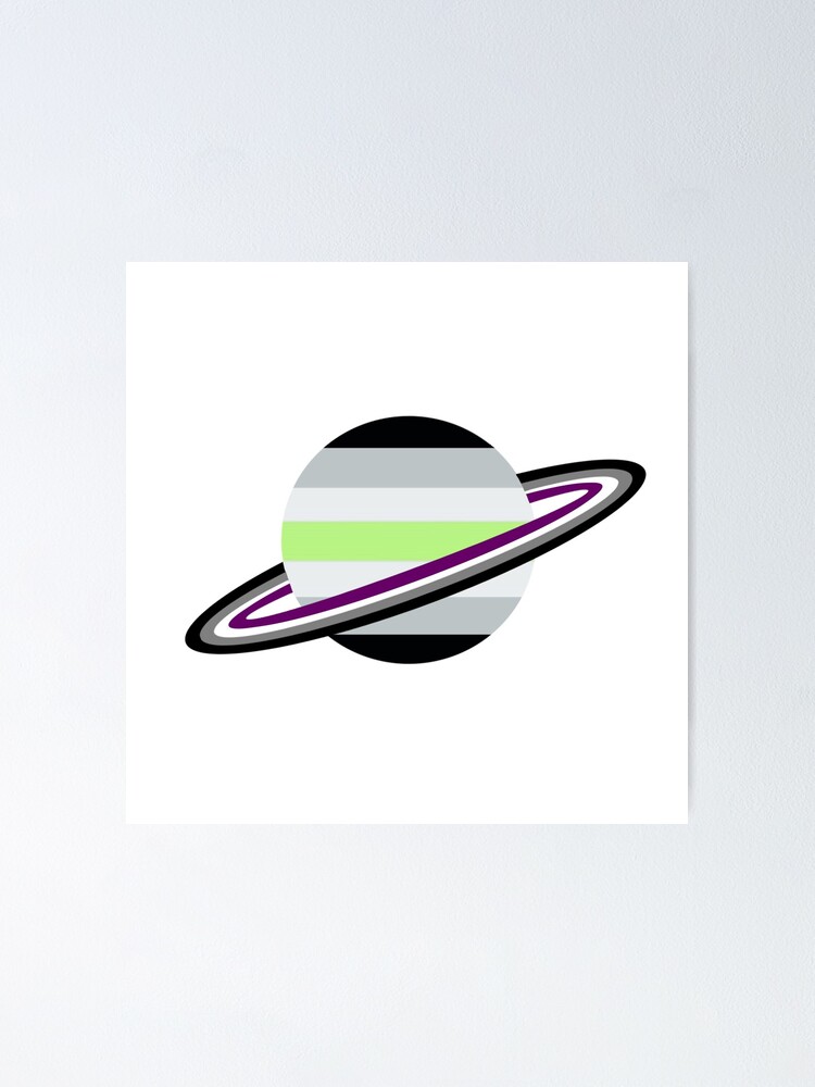 Agender Asexual Pride Planet Poster For Sale By Apollojj Redbubble