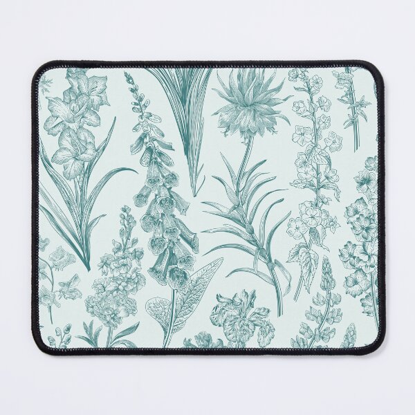 Item preview, Vintage Garden Mint Green Toile Floral Pattern designed and sold by PUFFYP.