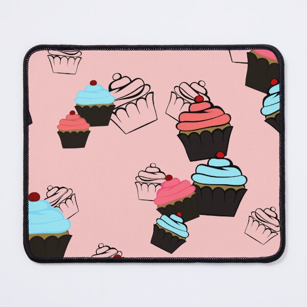 Item preview, mini - little cupcakes seamless pattern with pink background designed and sold by DesignsByMadiha.