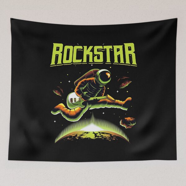 Item preview, Rockstar Astronaut playing guitar in Space designed and sold by BuxomBabe21.