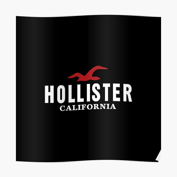 "white hollister california red logo" Poster for Sale by hudsonnoah9